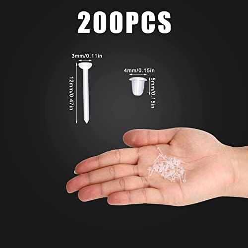 LUTER 200pairs Plastic Earrings, Clear Retainer Earrings Invisible Plastic Earrings Plastic Transparent Earrings Plastic Post Earrings Protectors Clear Earrings for Sports Jewelry Making Women Men