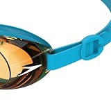 Speedo Okulary pływackie unisex Jet 2.0 dla dzieci, ulepszone widzenie, lazurowy niebieski/papuga, jeden rozmiar