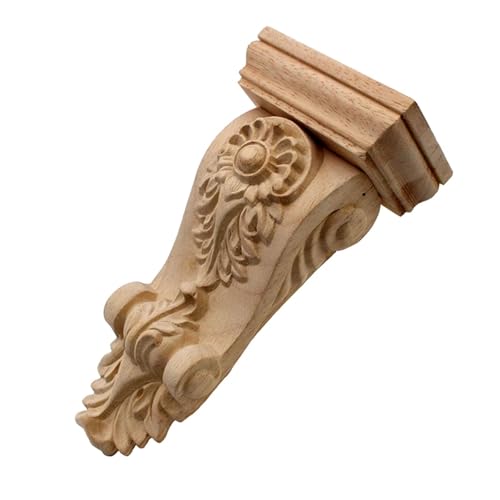 Corbeaux sculptés en bois applique florale décorative de maison - 7