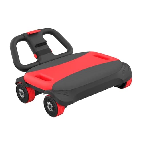 YIJU Core Strength Training Equipment Ab Machine for Home Gym Body Building Professional Ab Roller Four Wheel Abdominal Wheel, red