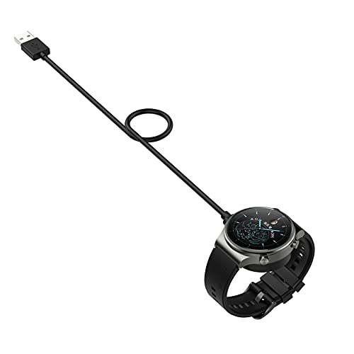 Young & Ming Compatibile con Caricatore Huawei Watch GT3 42mm 46mm/GT2 PRO/GT2 PRO ECG/Huawei Watch 3/Watch 3 PRO/Watch GT Runner/Watch D Cavo di Ricarica USB - Nero 3,3ft 100cm