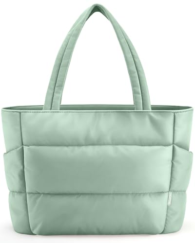 Image of HOTOR Puffer Tote Bag for Women, Multi-Pocket, Zippered