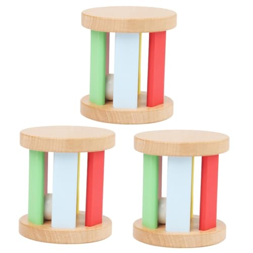 GALPADA Wooden Rattle Roller Musical Instrument for Interactive Hand Rattle for Early Education Develops Auditory Sense Hand Eye Coordination Shower Birthday Present