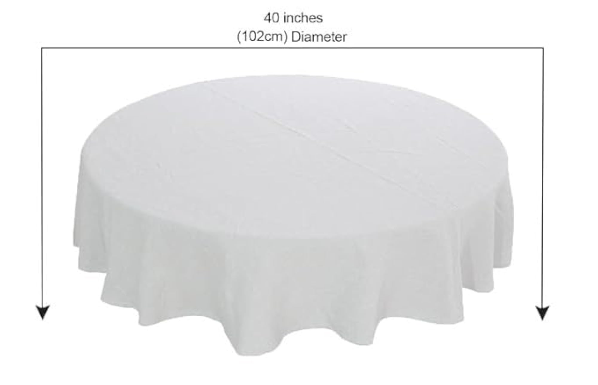 Cotton Solid Color Round Table Cloth, Yellow, Pack of 1