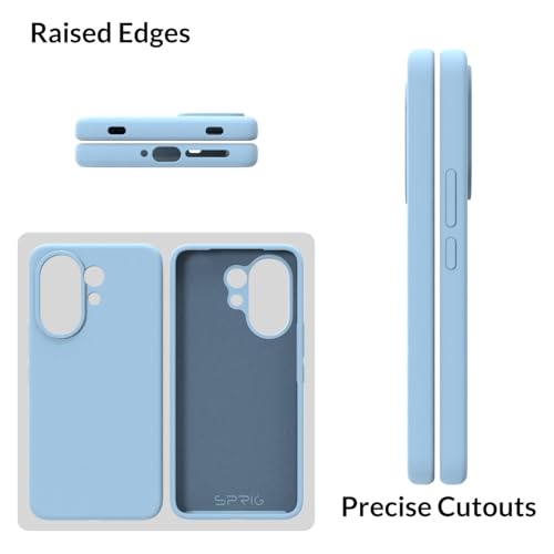 Image of SPRIG Compatible with Vivo V60 Premium SilkTone Back Cover Drop Tested Shock Proof Mobile Case for Men, Women, Boys and Girls with Camera Protection (Blue)