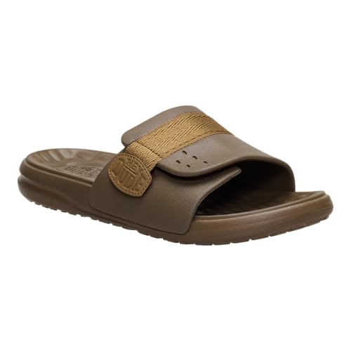 HEYDUDE Men's Wave ALT Slide, Teak Brown, Size 8 - image 8