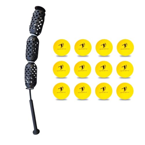 Aero Swing Baseball & Softball Swing Trainer and 12 Durable Foam Balls Boost Your Bat Speed By Up to 20+ MPH Unlock Swing Speed Increases. Great Gift for Baseball and Softball