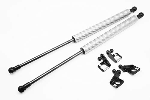 Autobahn88 Compatible with Hood Lift Support Kit, for 1999-2007 Toyota MR-S MR2 Spyder ZZW30 1ZZ-FE (Rear Engine) (Silver Carbon Fibre)