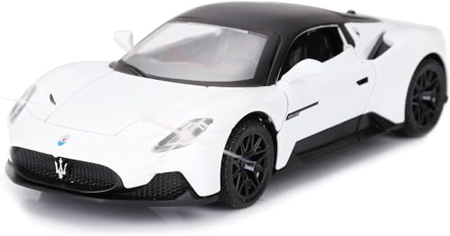 Image of MC20 Model Diecast Metal Toy Car With Light and Sound - Pull Back Vehicle Gifts for 3-12 Year Old Boys Girls - Blue