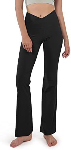 ODODOS Women’s Bootcut Yoga Pants Tummy Control Non See Through Bootleg Gym Workout Pants