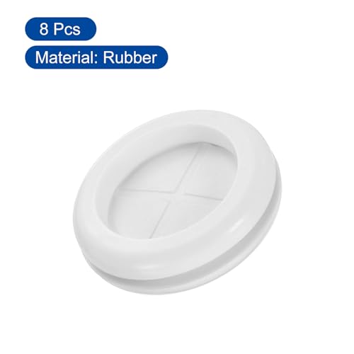 Œillets en caoutchouc 38 mm blanc lot de 8 passe-câbles
