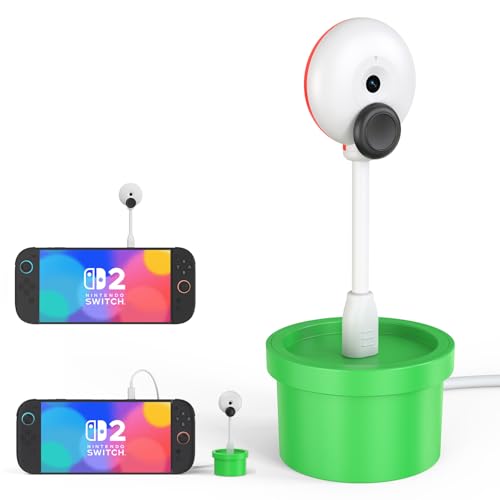 glowgare - Camera for Nintendo switch 2, 720P Camera with Base and USB Type-C Cable, Adjustable Webcam for Nintendo Switch 2 Compatible with Video Chat, Streaming & Game Modes