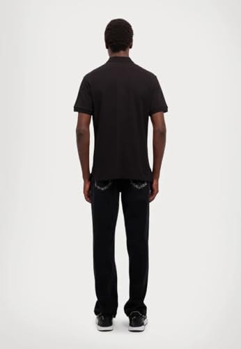 Versace Jeans Couture Black Mens Piqué Polo Shirt with Patch Detail4