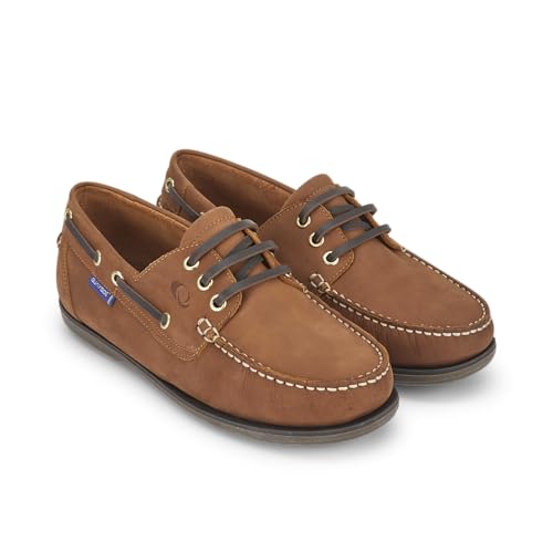 Quayside Mens Clipper 2 Boat Shoe Walnut 9.5 UK