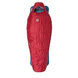 Big Agnes Duster 15 Kids' Synthetic Mummy Sleeping Bag, Red, Regular Length, Right Zipper