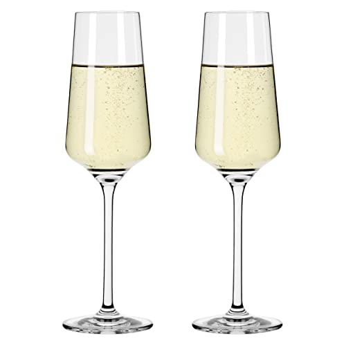 RITZENHOFF 6111008 - Bicchiere da champagne 200 ml - Serie Lichtweiss 2 pezzi, Set 3 con oro vero, per 200 ml - Made in Germany - immagine 3