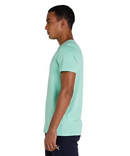 Image of Puma Men Cotton Regular Fit T-Shirt with Graphic Print Logo