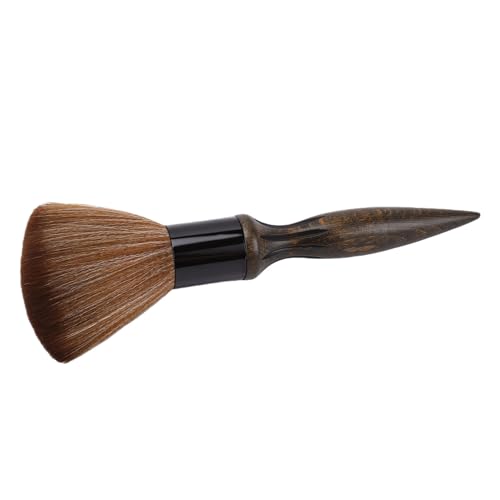 Cepillo sacapelo de cuello con mango largo de madera antideslizante para barberías 6