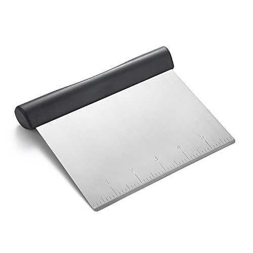 Spring Chef - Bench Scraper, Stainless Steel Dough Scraper, Pastry Scraper, Pizza And Dough Cutter, With Bonus Bowl Scraper, Gray #TOP5
