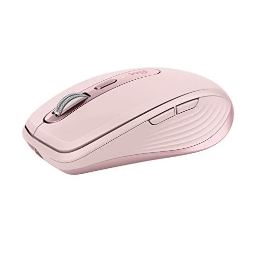 Mouse sem fio Logitech MX Anywhere 3 Compacto, Confortável, Uso em Qualquer Superfície, USB Unifying ou Bluetooth, Recarregável para Apple Mac, iPad, Windows PC, Linux, Chrome - Rosa