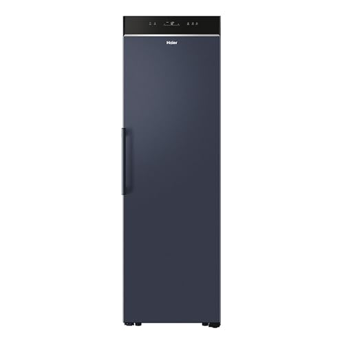 Haier Wine Cave 60 Series 7 HWS247FAH1 Vinoteca de 247 botellas con Tirador, WIFI, Estantes de madera, Filtro de carbón, Refrigeración por Compresor, Display Digital, Iluminación LED 3D, 35dbA, Negra