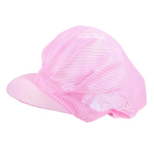Didiseaon Anti-Static Electronics Working Hat, Breathable Pink Dustproof Cap for Food and Electronics Industry, Lightweight Unisex Workshop Protective Headwear