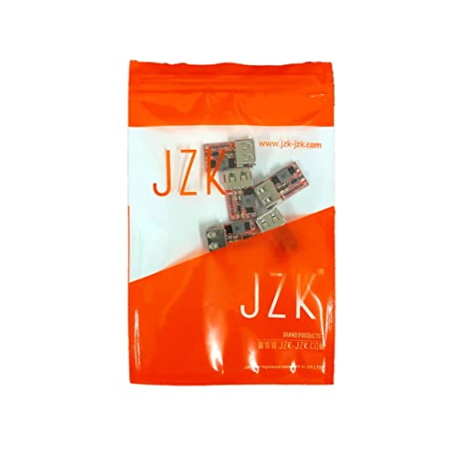 JZK 5 Stück 6–24 V 24 V 12 V auf 5 V 3 A USB Step Down Modul DC-DC Konverter Buck Modul, Effizienz 97,5% Auto USB Handy Ladegerät DIY Modul