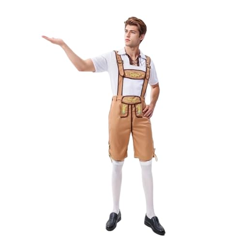 Costume traditionnel bavarois homme avec broderie traditionnelle et superbe laçage