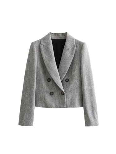 2024 Women Wide Leg Pants Sets Winter High Waist Pant Vintage Lapel Cropped Blazer Suits