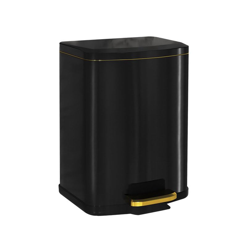 Poubelle rectangulaire inox idéale pour la cuisine et la salle de bain