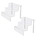 Femeli Acrylic Shelf Display Stand Riser for Action Figure Collectibles Craft Show Amiibo Pop Funko 3 Tiers Clear Table Top(12.5 x 8 Inch,2 Pack)