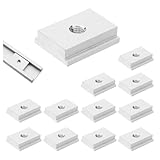 12 Stück Nutensteine M8, 30 × 23 mm Schiebemuttern Aluminiumlegierung Gleitmutter T-Schiene Gleitmuttern T-Slot Nutmuttern für Holzbearbeitung Aluminiumprofilprojekte(Silber)