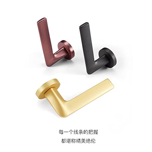 Cerradura de puerta dividida de color cobre mate para interior de casa 5