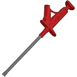 HOHOVYVY Gancho de prueba flexible con conector banana de 4 mm para prueba de tensión y corriente de cobre con revestimiento de níquel CAT III 1000 V 18,4 x 9,7 cm (rojo)