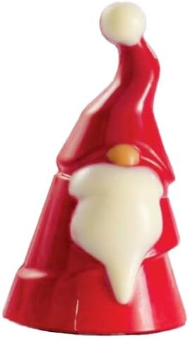 Martellato MA3008 Clear Polycarbonate Chocolate Mold with 4 Santa Cavities, Each 70mm Diameter x 120mm High