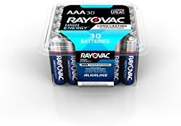 RAYOVAC AAA 30-Pack HIGH ENERGY Alkaline Batteries with Recloseable Lid, 824-30PPTK