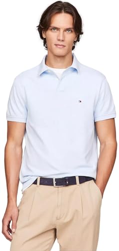 Image of Tommy Hilfiger Men's Short Sleeve Cotton Pique Polo Shirt in Regular Fit 2024 Collection