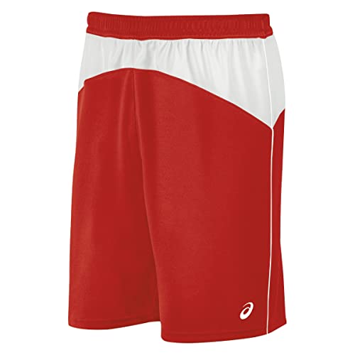 ASICS Men's X-Over Lightweight Shorts, Red/White, Large
