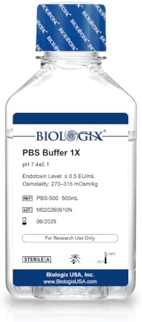 PBS Buffer 1X, Phosphate Buffered Saline Solution, 500mL