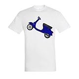  La Ruotante T-Shirt Maniche Corte Moto et3 Blu Jeans Cross Primavera 125 - Bianco, M
