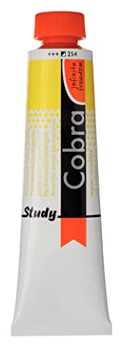 Cobra Study Water Mixable Oil Colour - Permanent Lemon Yellow 40ml Tube