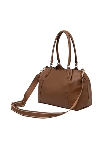 Bolso de hombro Liu Jo Trepida ECS Tote, el complemento bandolera marrón de moda. 3