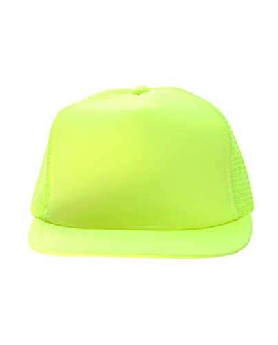 Image of NYFASHION101 Plain Mesh Trucker Hat - Breathable 6-Panel Daily Snapback Cap, Customizable Ideal for DIY Embroidery & Patches