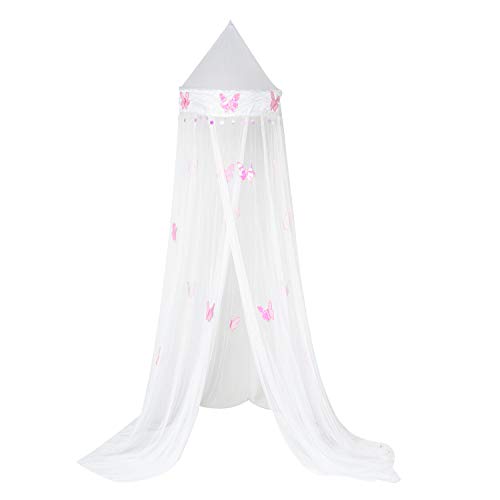 Buy OctoRose Butterfly Bed Canopy Mosquito NET Crib Twin Full Queen King (White) Online at