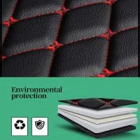 Tapis de coffre pour MG7 2007 en cuir noir et rouge - 4
