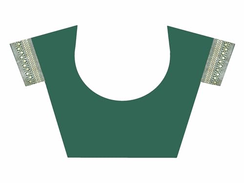 Sugathari Women's Banarasi Saree Pure Kanjivaram Silk Saree Soft new ladies 2023 Design Wear Pattu Sarees Latest Party Sari collections With Blouse Piece for Wedding sadi (SAN PARI-182 DARK GREEN)