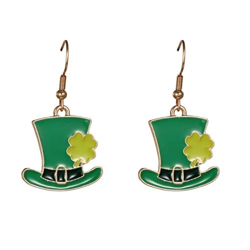 St.Patrick's Day �N���[�o�[�n�b�g�C�������O �����p �O���[���I�C�� �h���b�v �_���O�� �h���b�v�C�������O �L���[�g ���b�L�[�N���[�o�[ �C�������O �N���V�b�N �t�@�b�V���� ���p�g���b�N�f�[ �W���G���[�A�N�Z�T���[, 2XL, �����|,