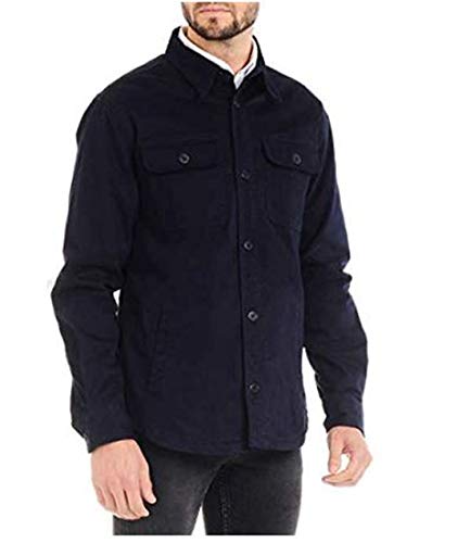 Jachs Men’s Flannel Lined Shirt Jacket (L, Denim)4