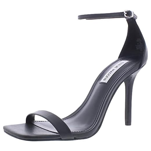 Steve Madden Women's Shaye Heeled Sandal, Black, 10