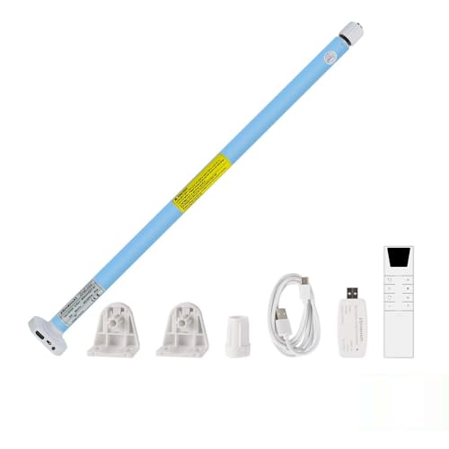 zemismart Tuya WiFi Rechargeable Roller Shade,Electric Tubular Blinds Motor for 28mm Tube SmartLife Shutter Engine Echo Google Voice Timer,Tuya APP Remote Control (Motor with R6)
